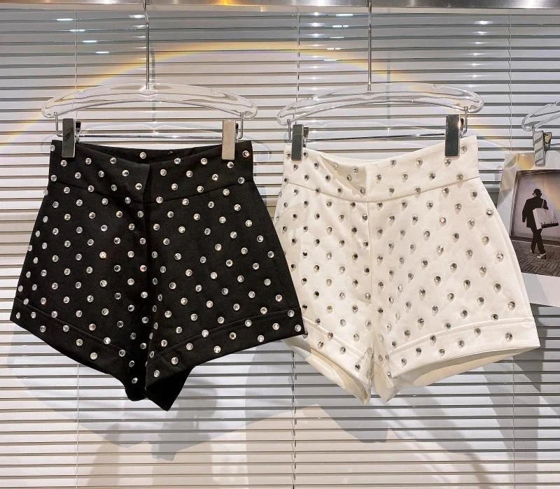 Slim Fit Spliced Diamond Shorts