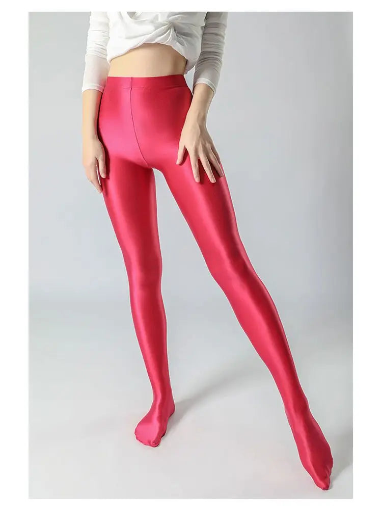 Summer Glossy Satin Leggings