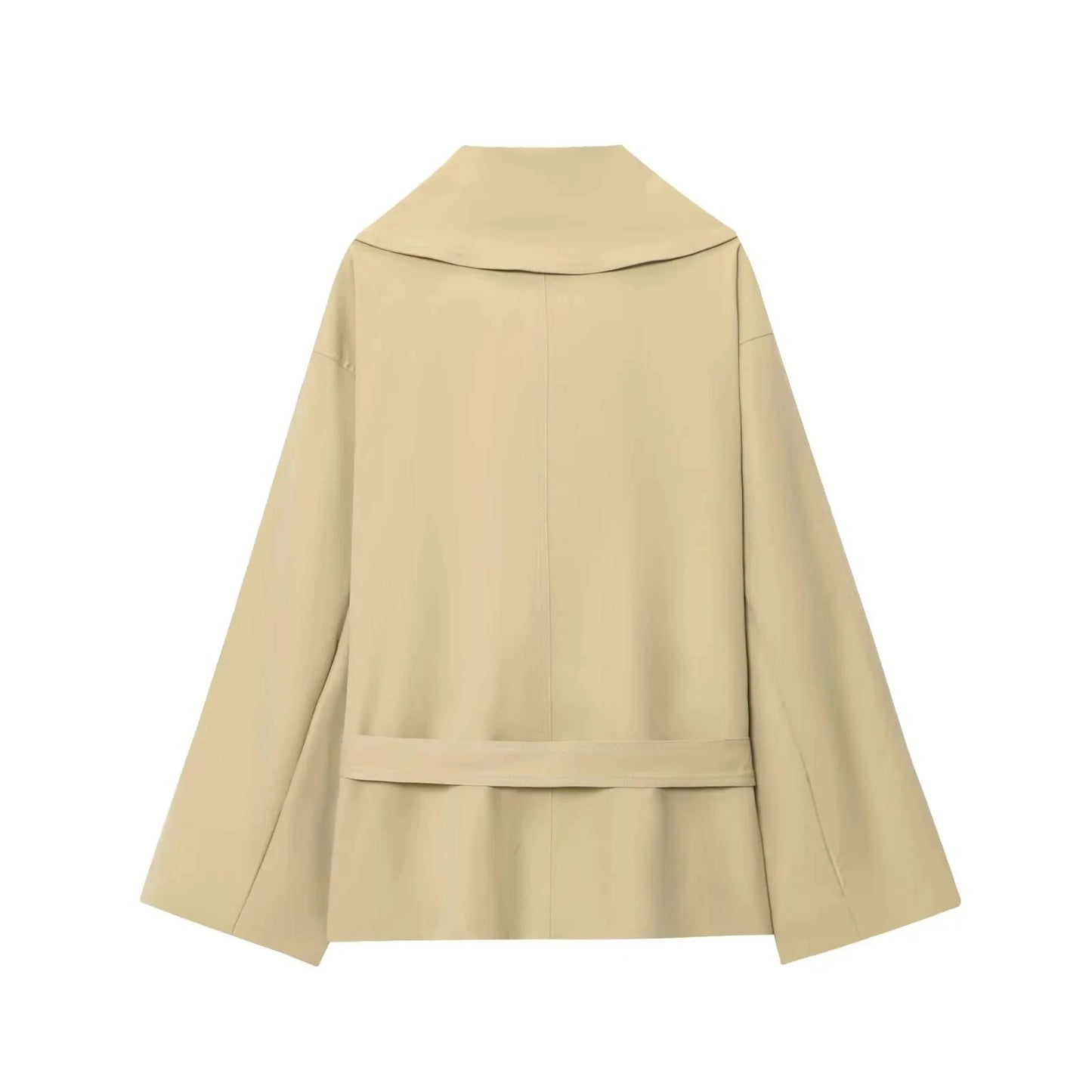 Sleeve Sashes Button Trench