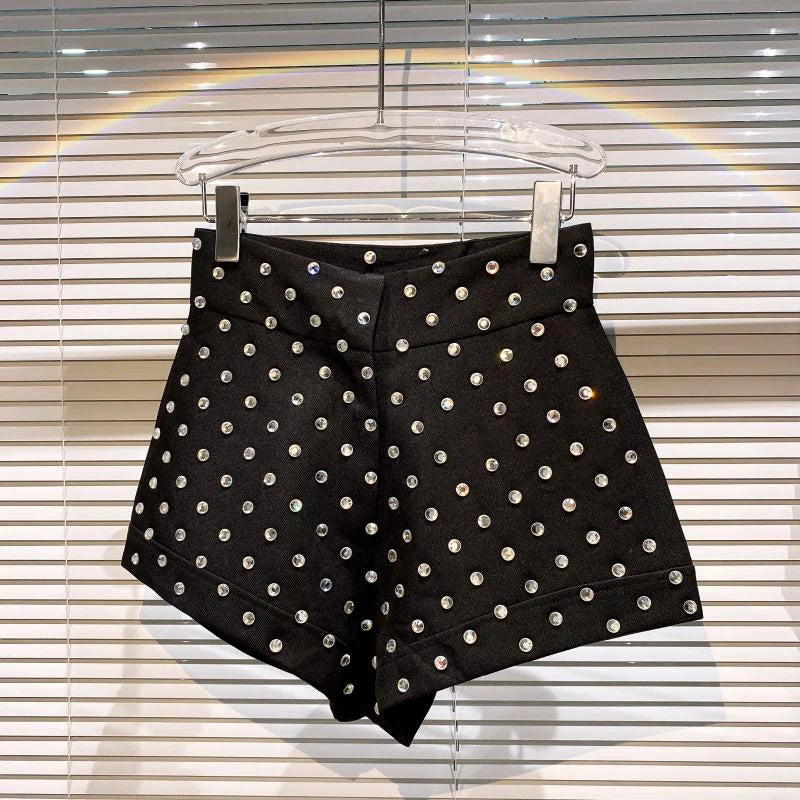 Slim Fit Spliced Diamond Shorts