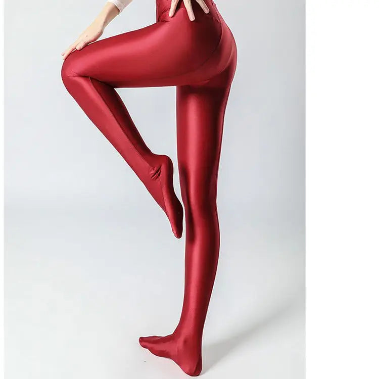 Summer Glossy Satin Leggings