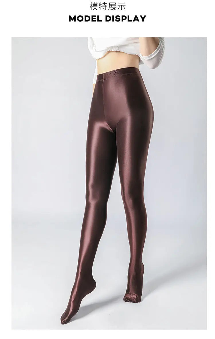 Summer Glossy Satin Leggings