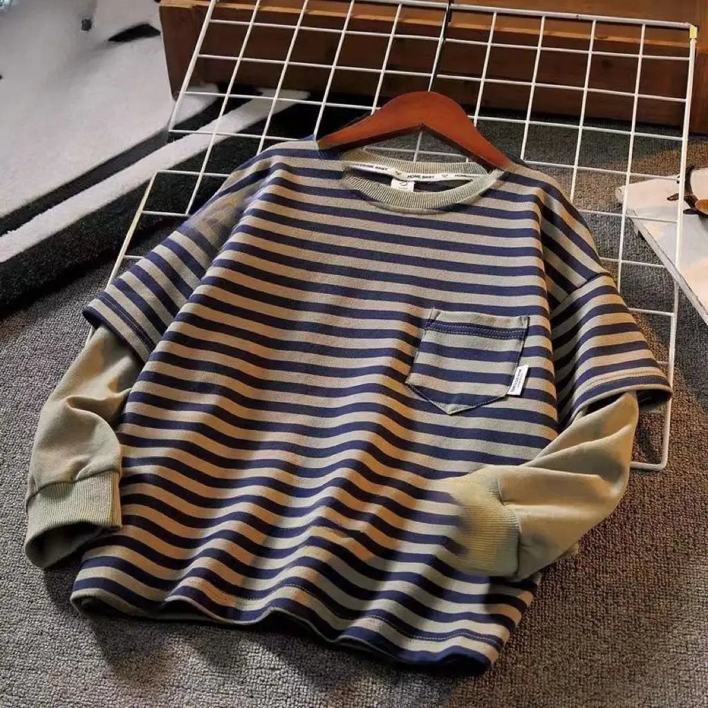 Striped Patchwork Casual Baggy