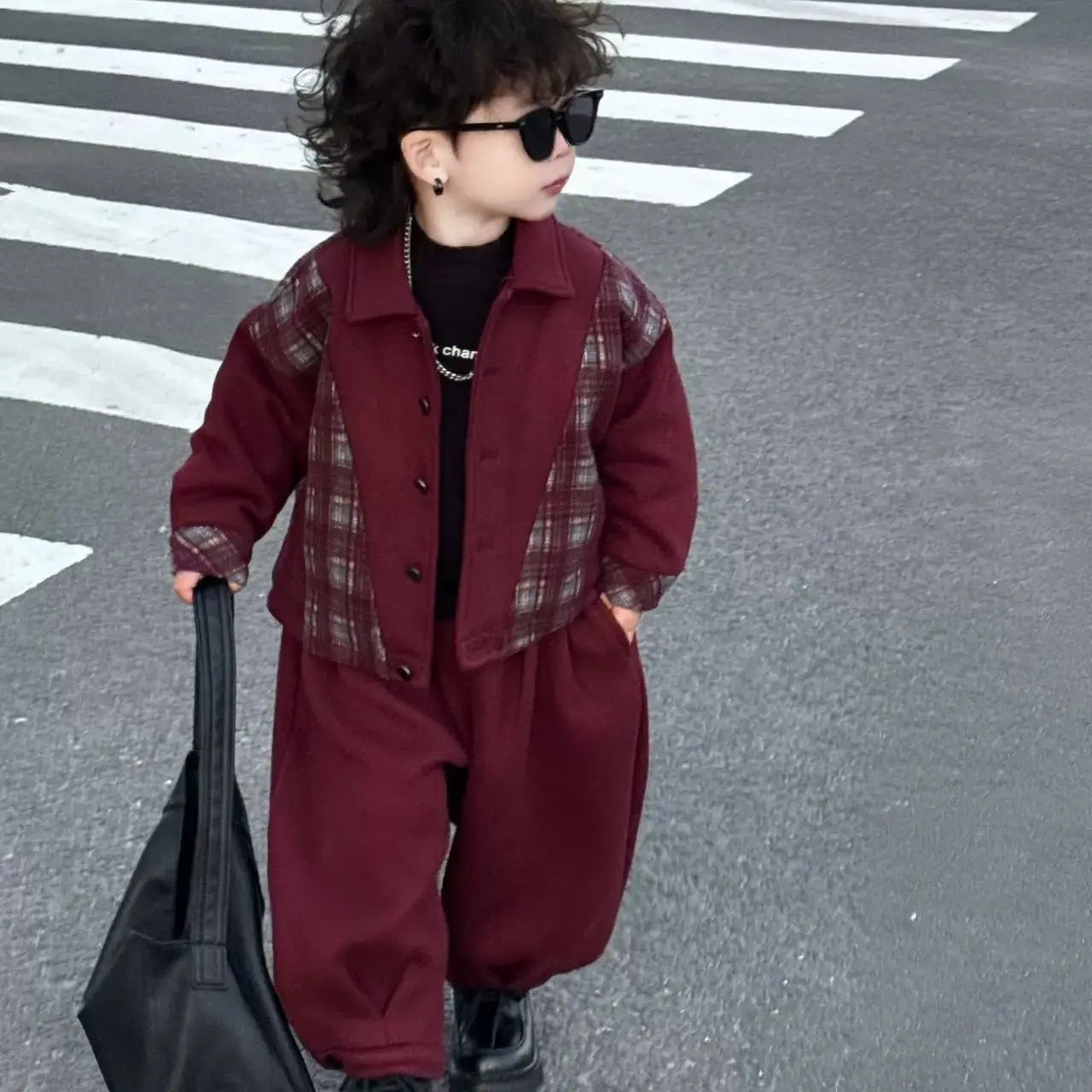 Chequered Cotton Thickened Set