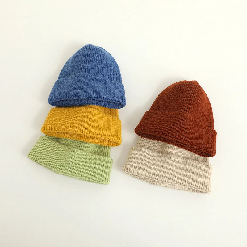 Candy Color Knitted Beanie for Kids