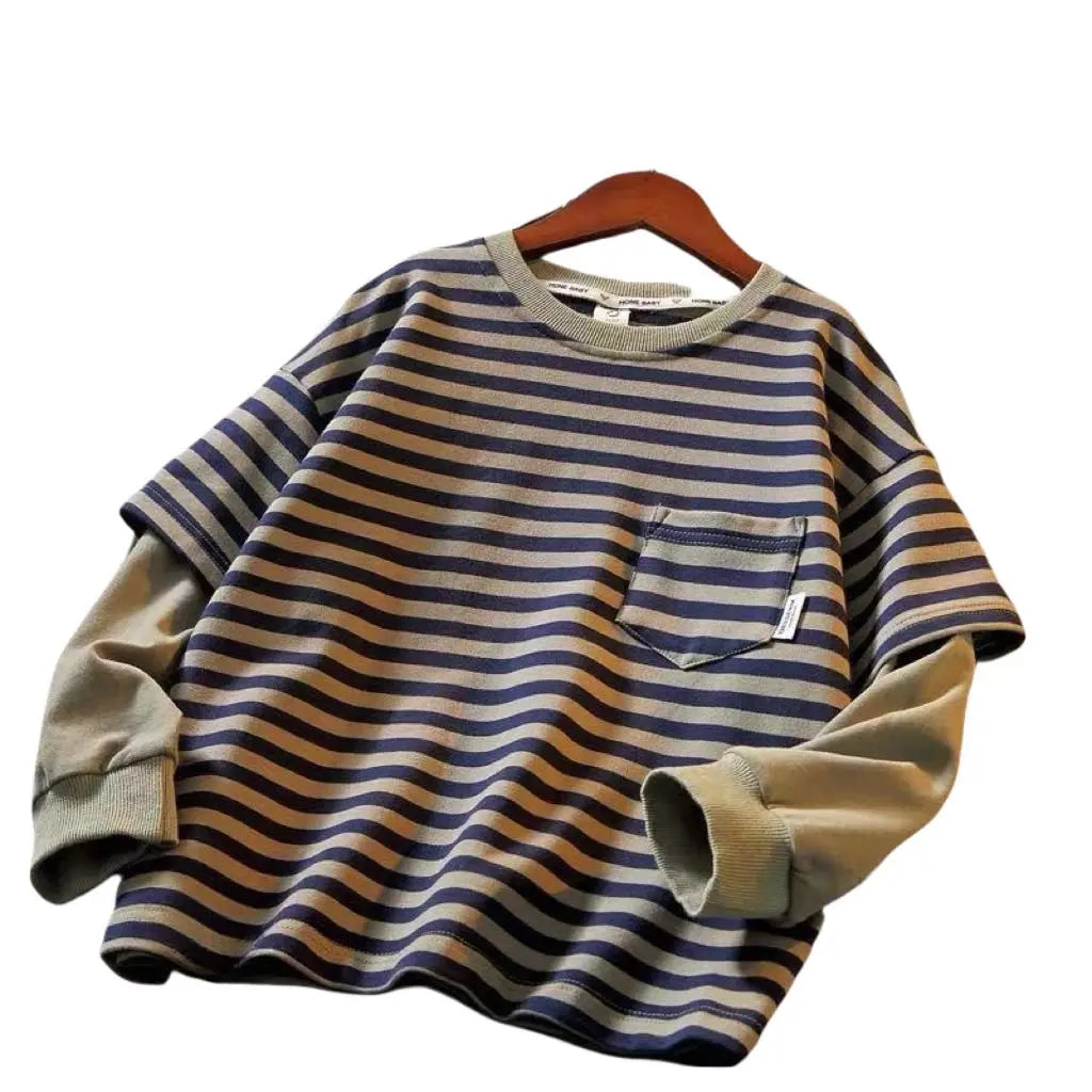 Striped Patchwork Casual Baggy