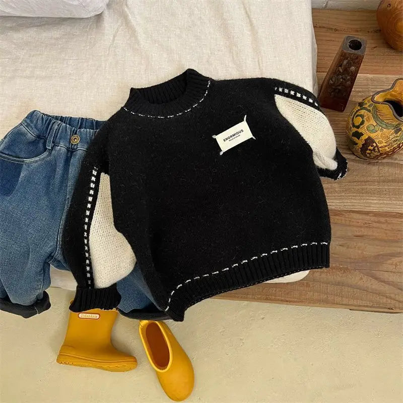 Boys Woolen Sweater Cotton Knitting