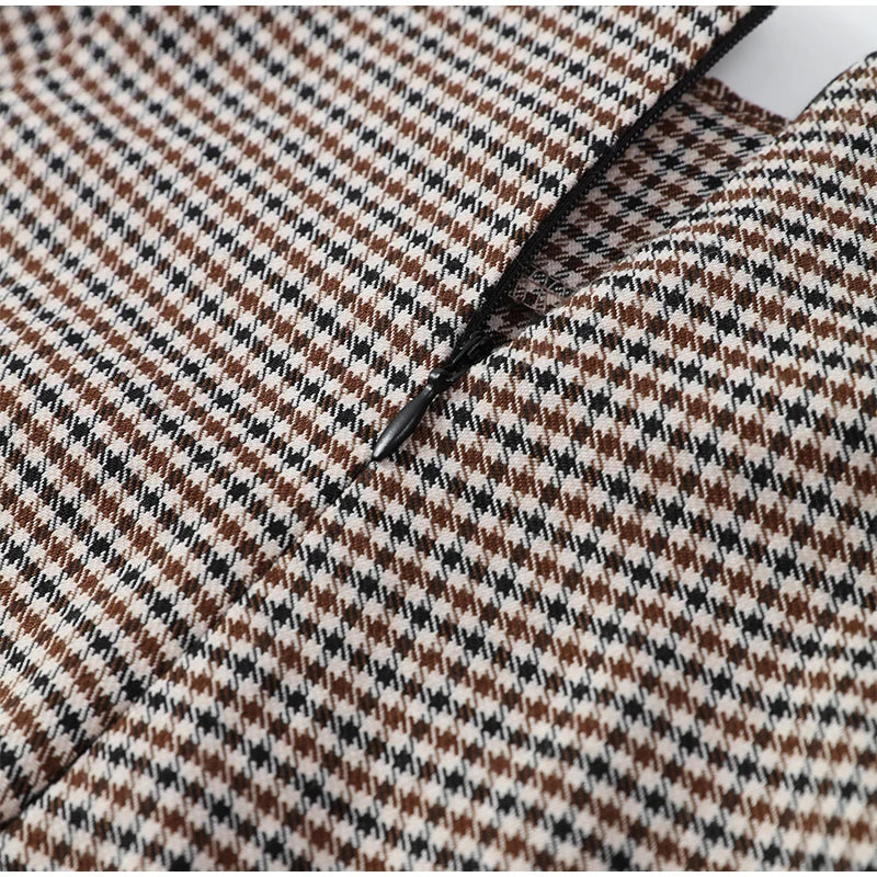 Fashion Plaid Shorts Set