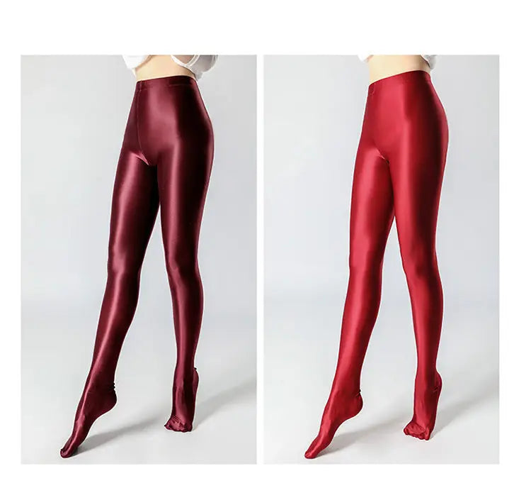 Summer Glossy Satin Leggings