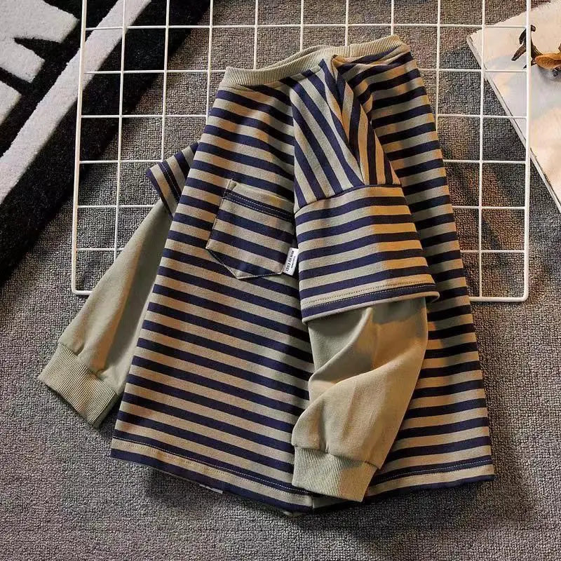 Striped Patchwork Casual Baggy
