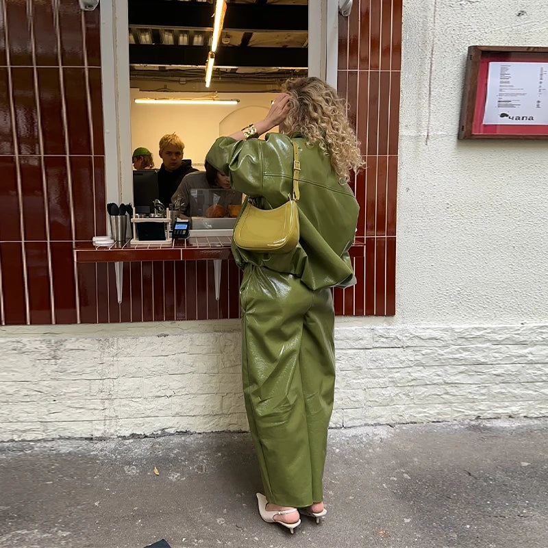 Vintage Leather skirt or pant set