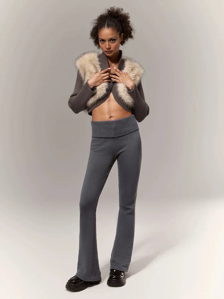 Patchwork Buckle Cardigan Full