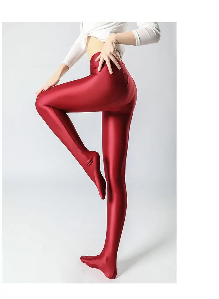 Summer Glossy Satin Leggings