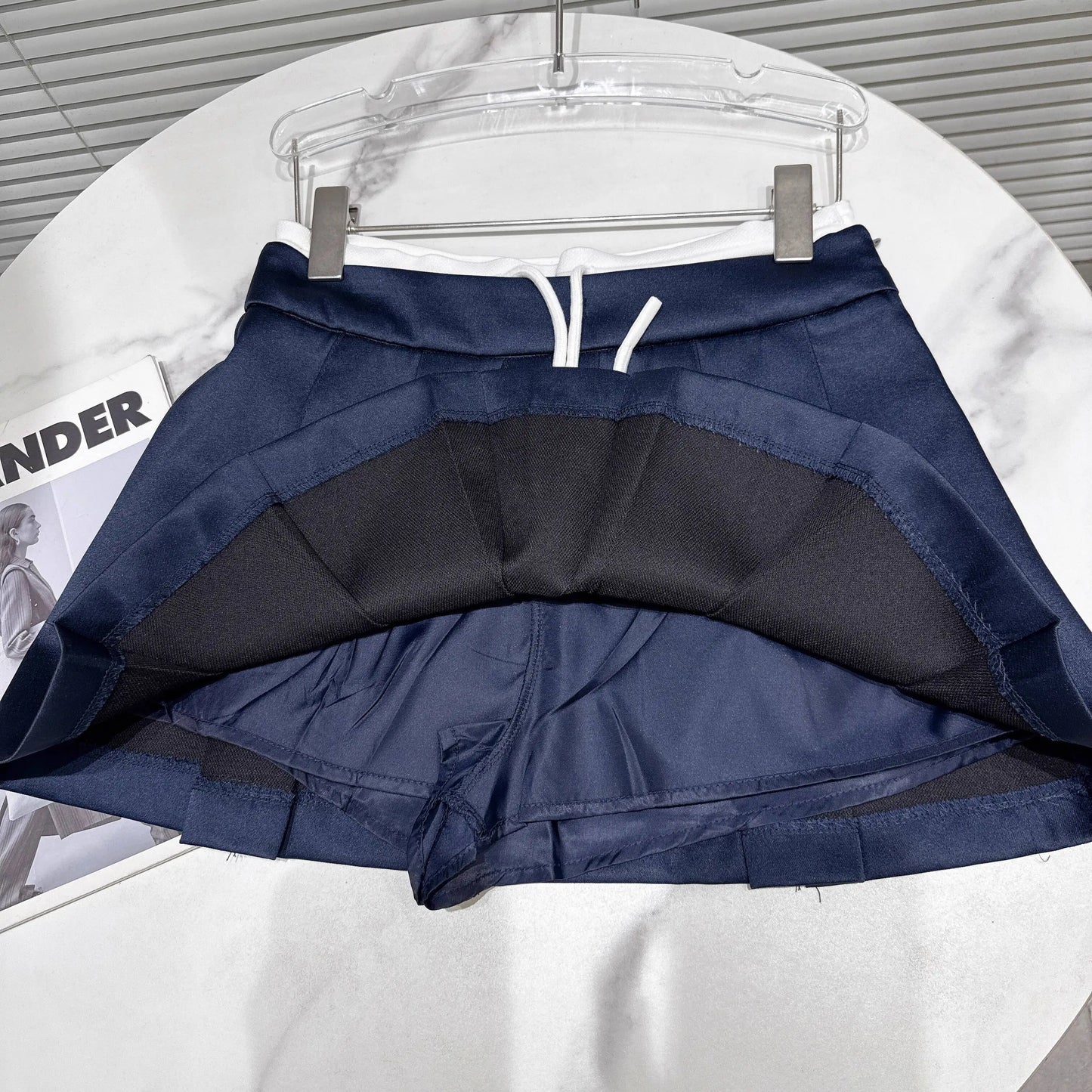 Turn Down Collar Sequins Beadings skirt set