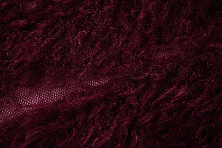 Women Bodysuit+Furry Patchwork