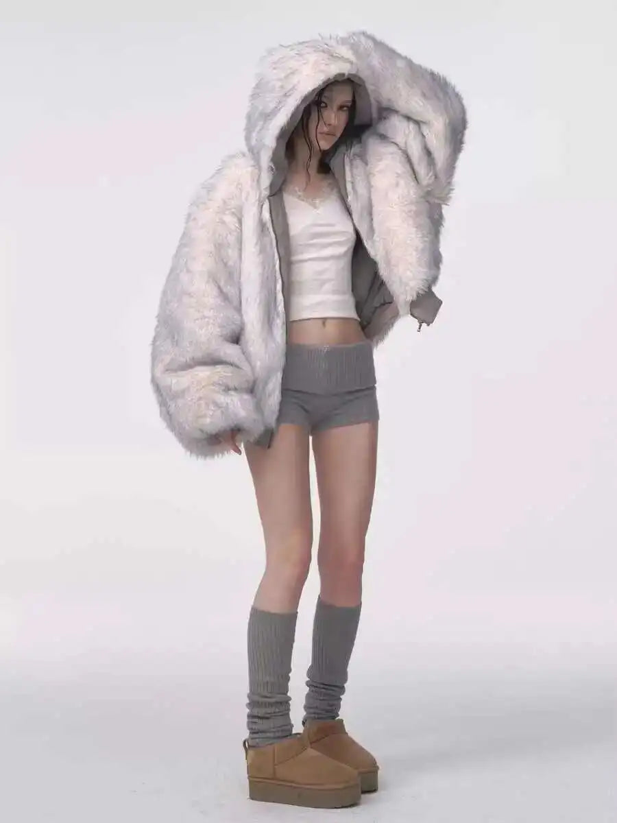 Retro Fur Coat Women