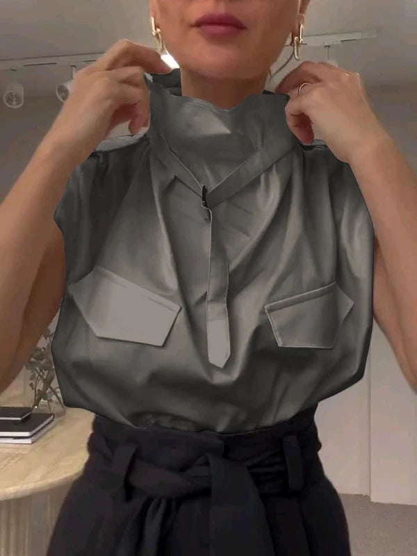 Sleeveless Blouse Shirts Summer