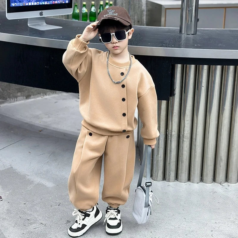 2 Pieces long sleeve button up