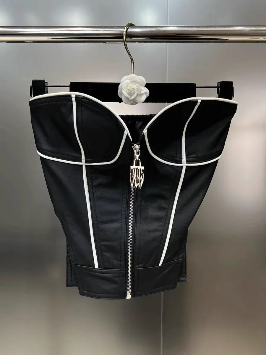 Trendy Strapless 3 piece Set