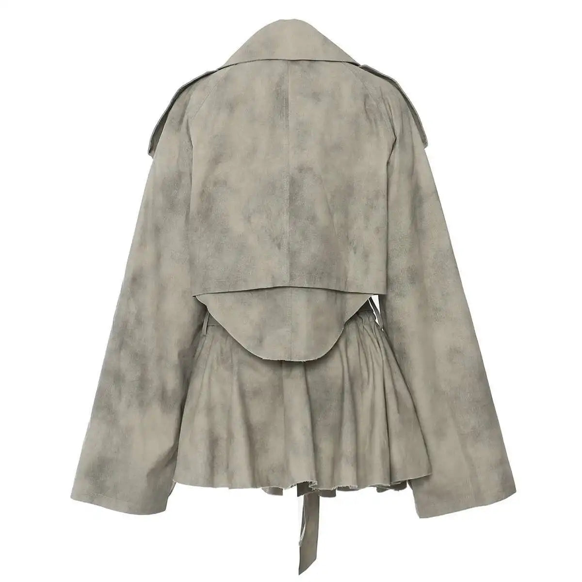 Camouflage Lapel Loose Mini Skirt Suit