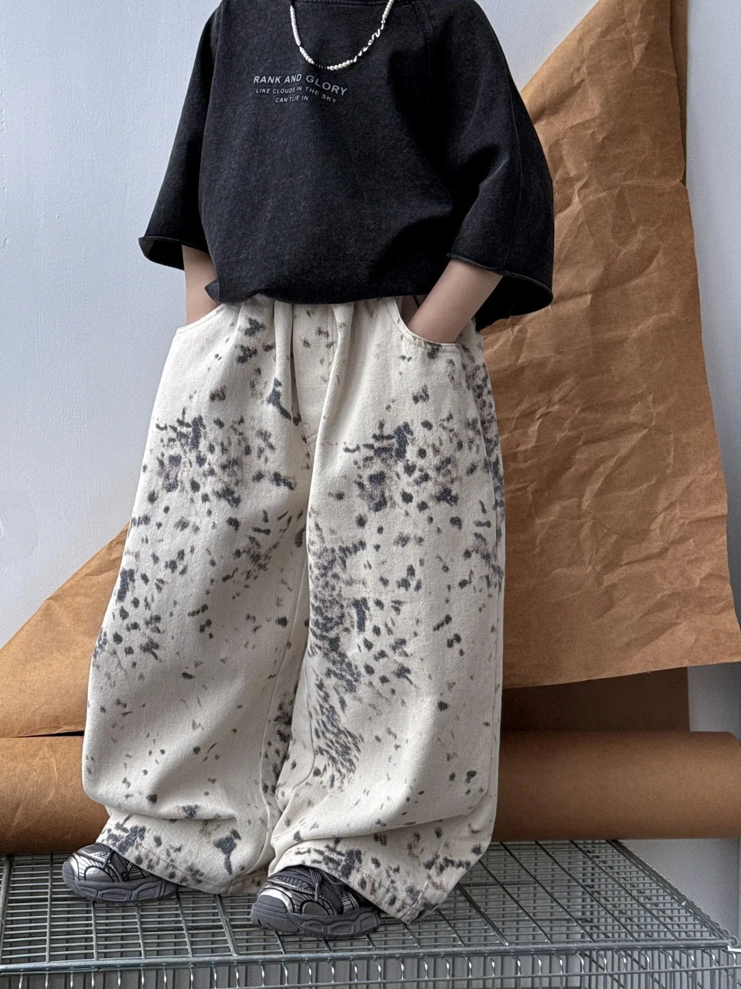 2025 leopard print straight leg pants