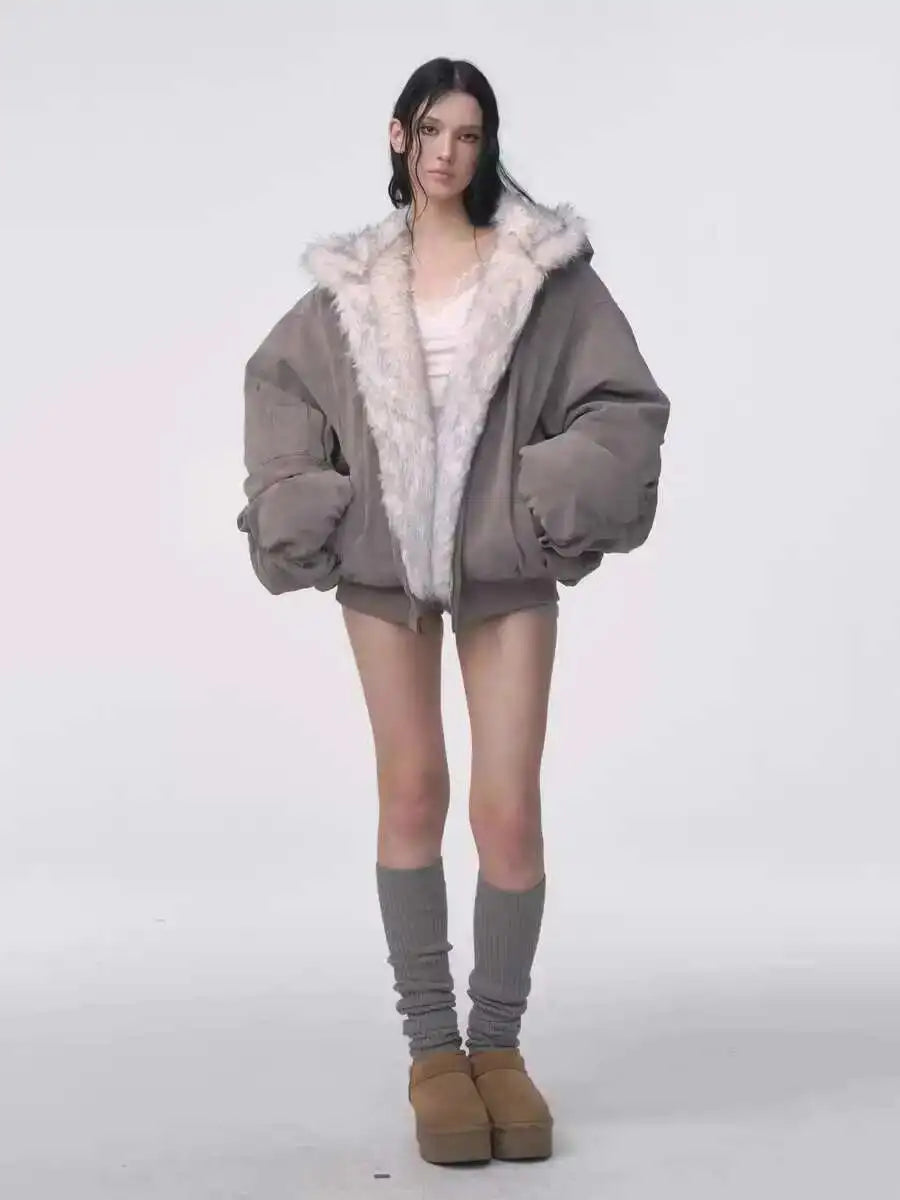 Retro Fur Coat Women
