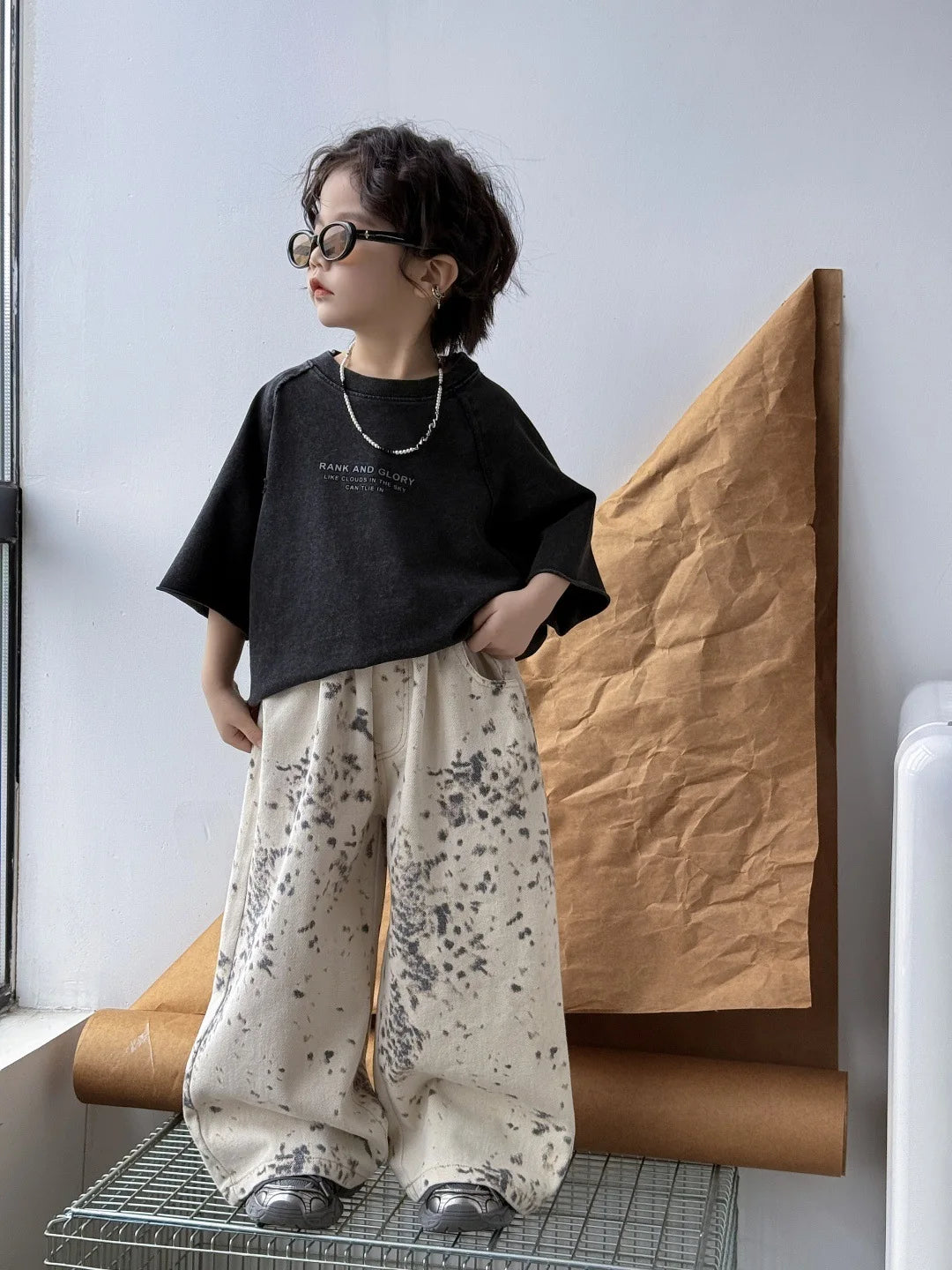 2025 leopard print straight leg pants