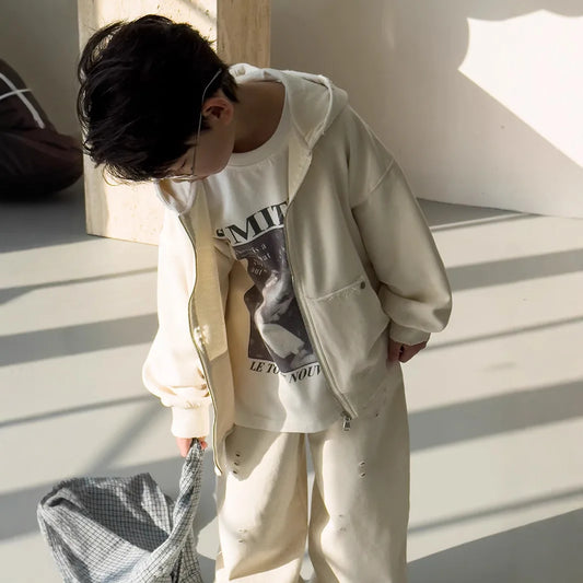 Kids Neutral coloured Tracksuit