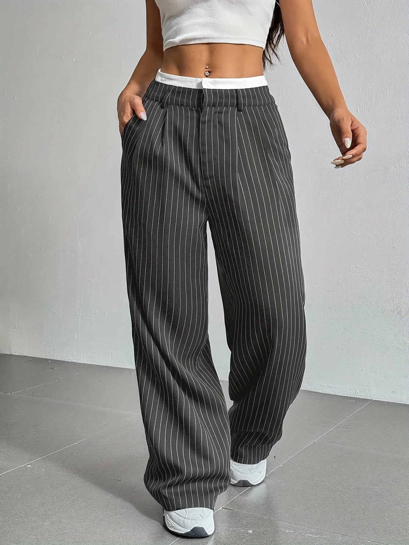 Fashion Pants Women's Stripe Straight