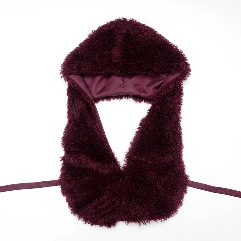 Hooded Furry 2 Piece Set Women