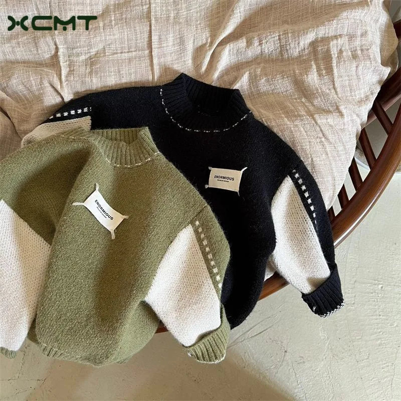 Boys Woolen Sweater Cotton Knitting