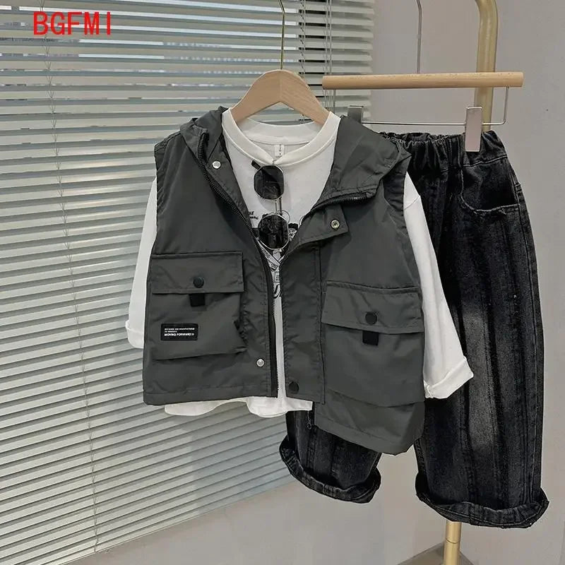 Children's Zipper Vest Spring Autumn