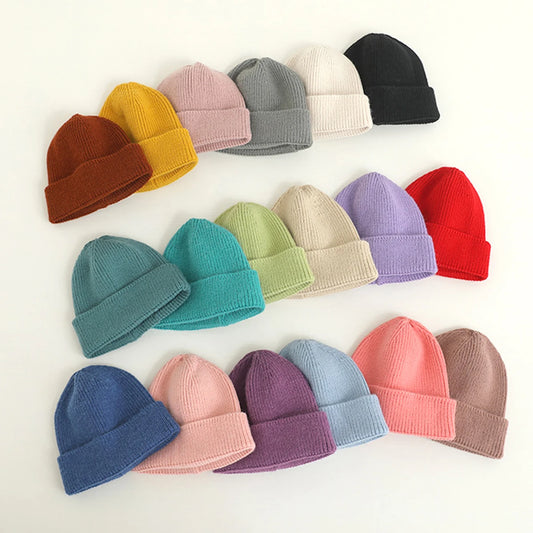 Candy Color Knitted Beanie for Kids