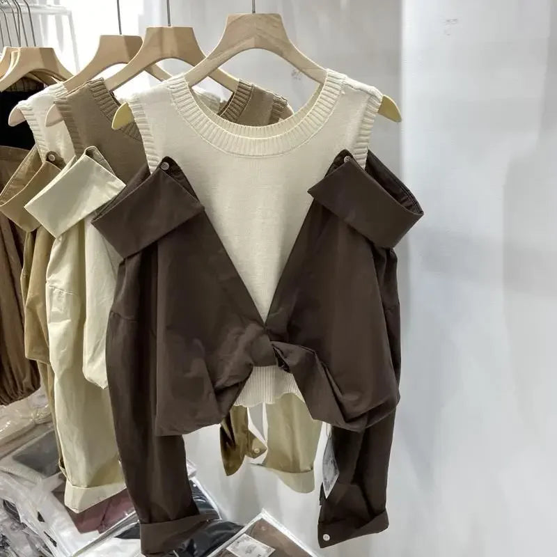 French Off Shoulder Long Sleeved