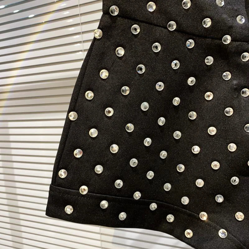 Slim Fit Spliced Diamond Shorts