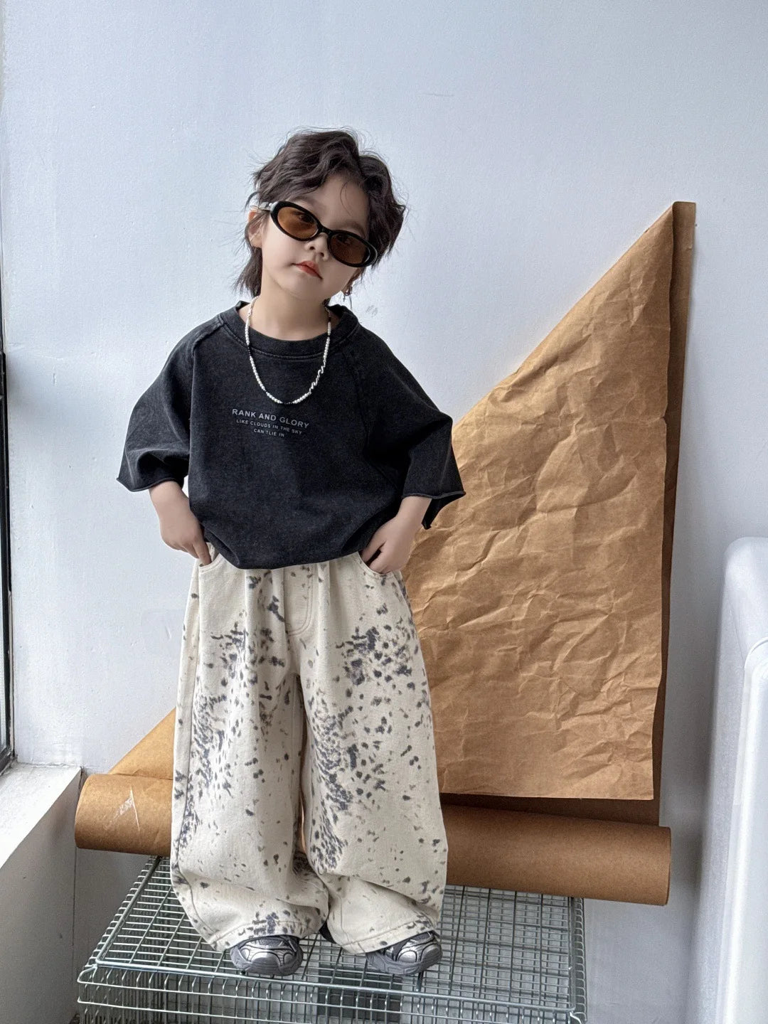 2025 leopard print straight leg pants