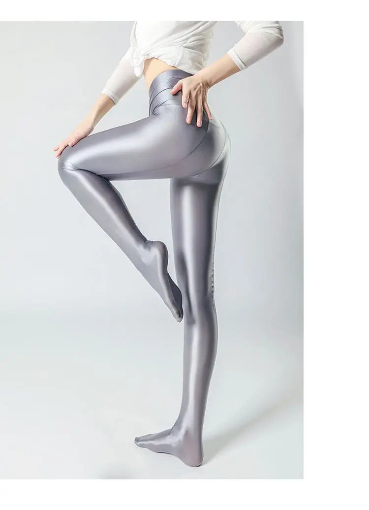 Summer Glossy Satin Leggings