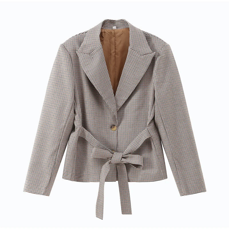 Fashion Plaid Shorts Set