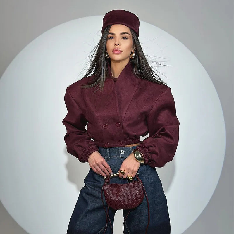 Wine Red mini Jacket