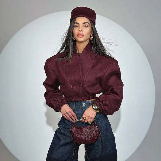 Wine Red mini Jacket