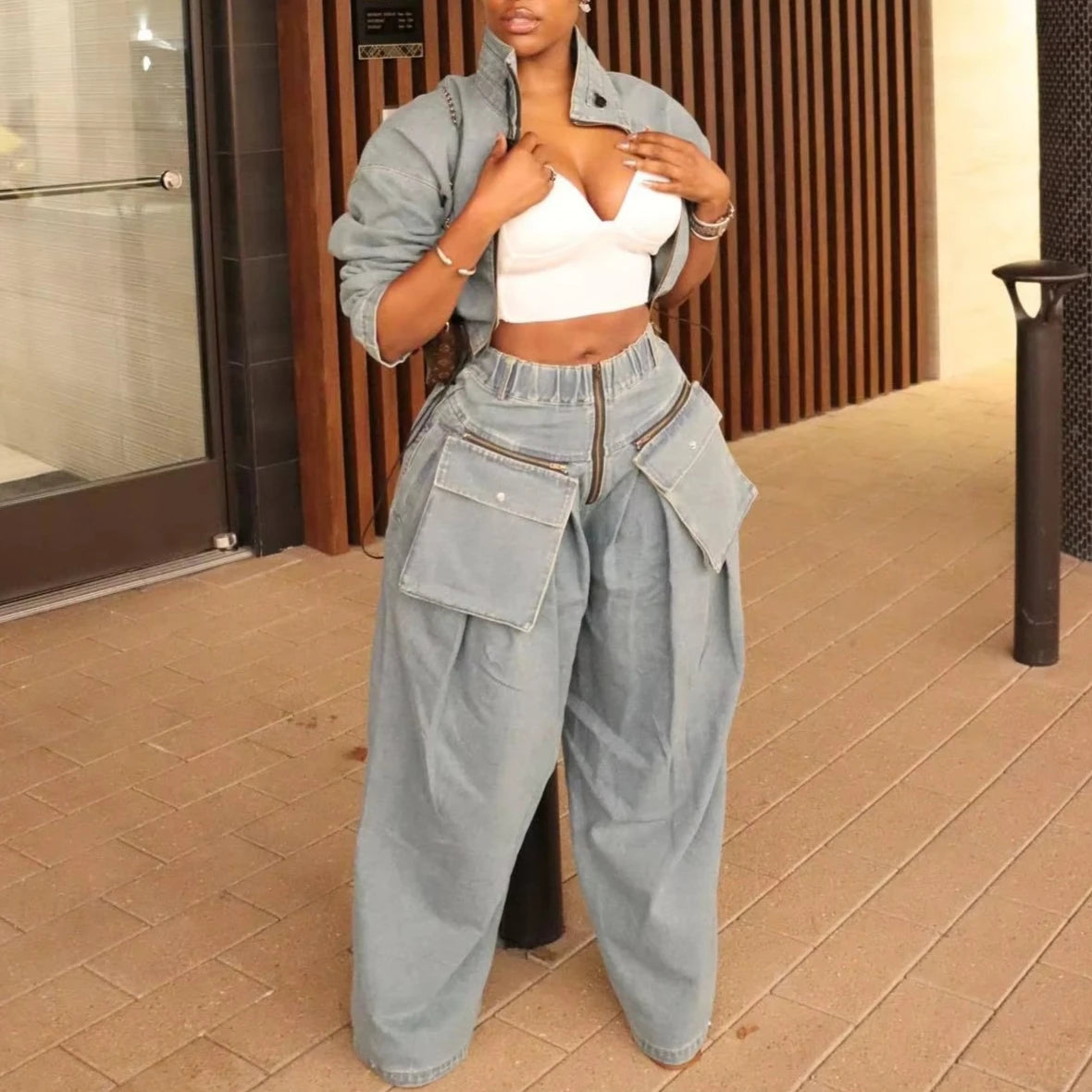 Denim Two Piece Sets