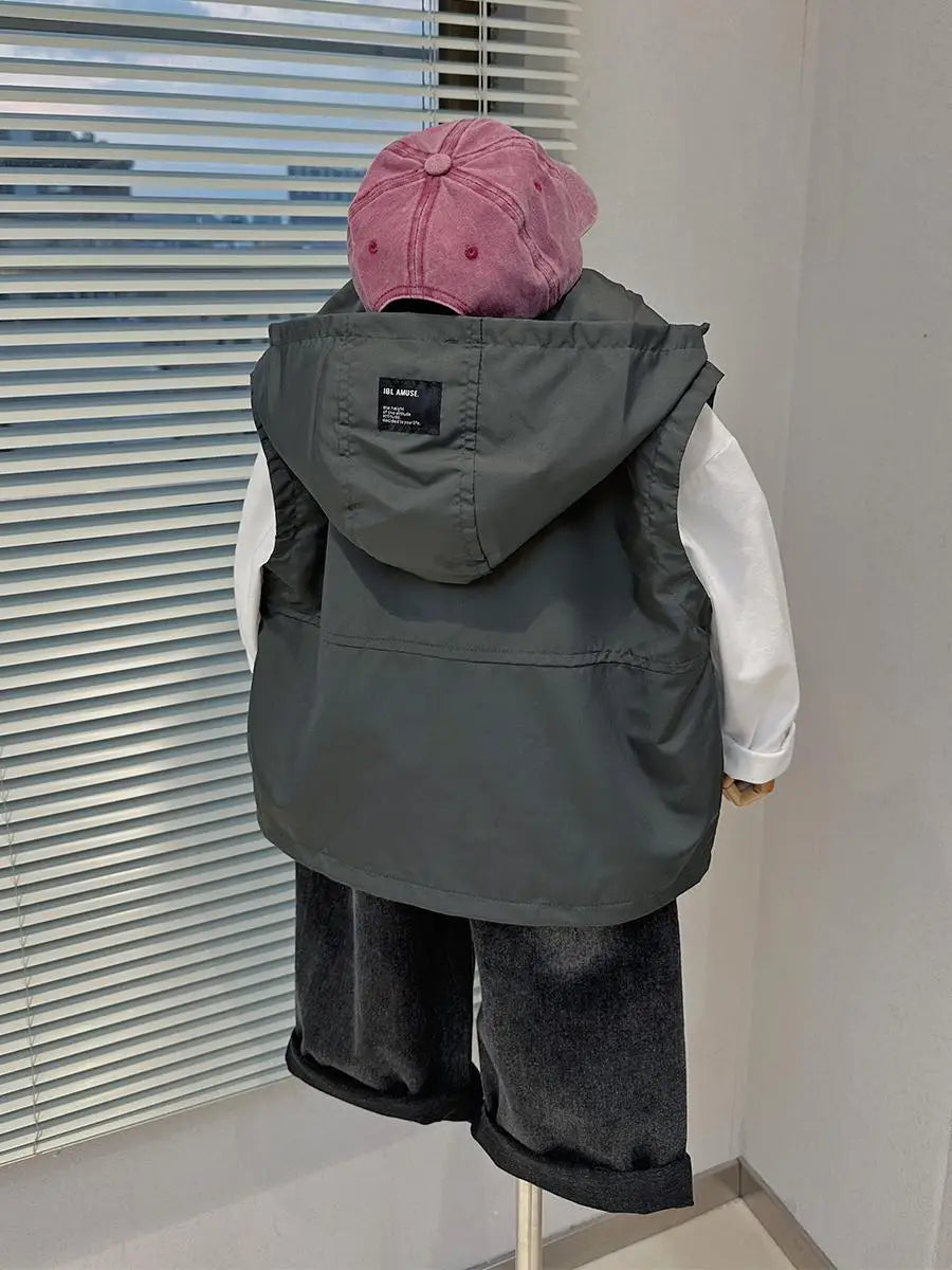 Children's Zipper Vest Spring Autumn