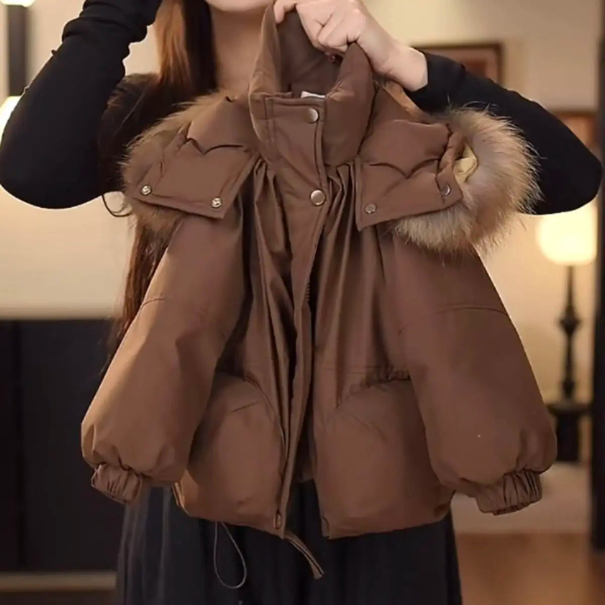 Winter Kids Warm Down Fur Coats