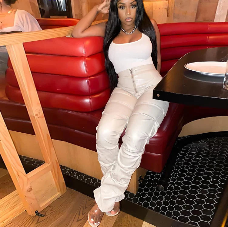 Side Slit Drawstring Pencil Pants