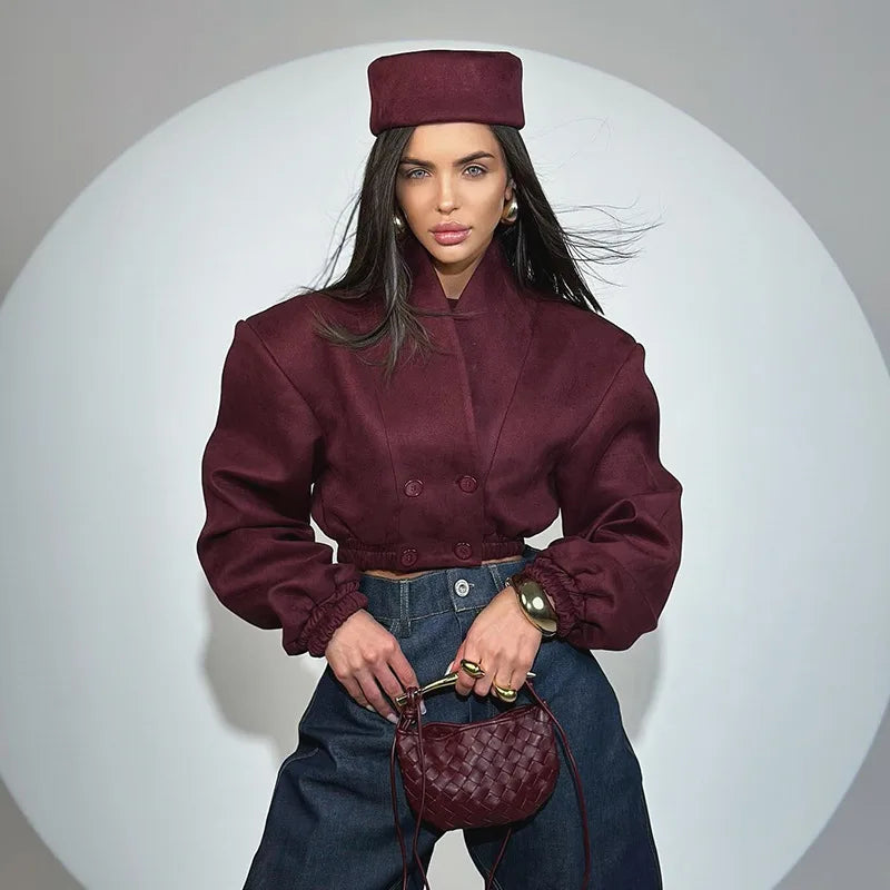 Wine Red mini Jacket