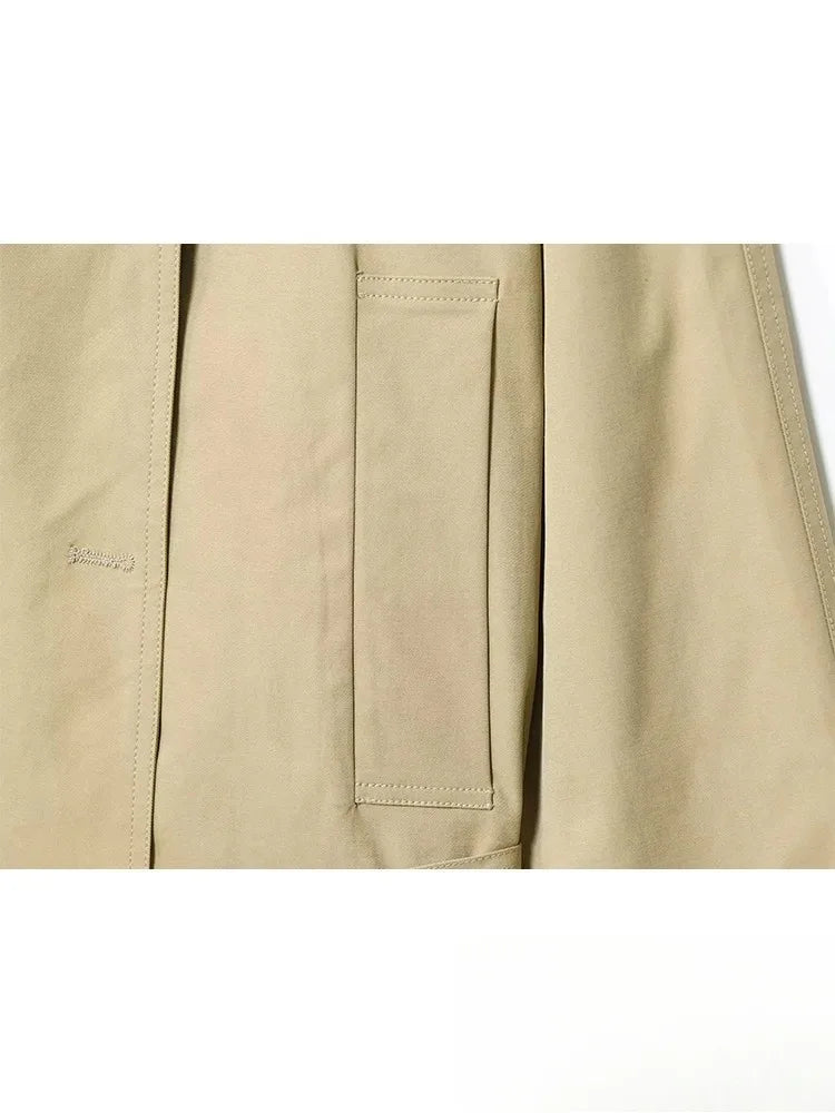 Sleeve Sashes Button Trench