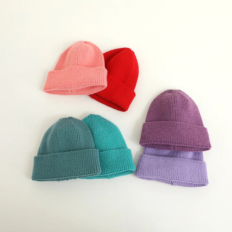 Candy Color Knitted Beanie for Kids