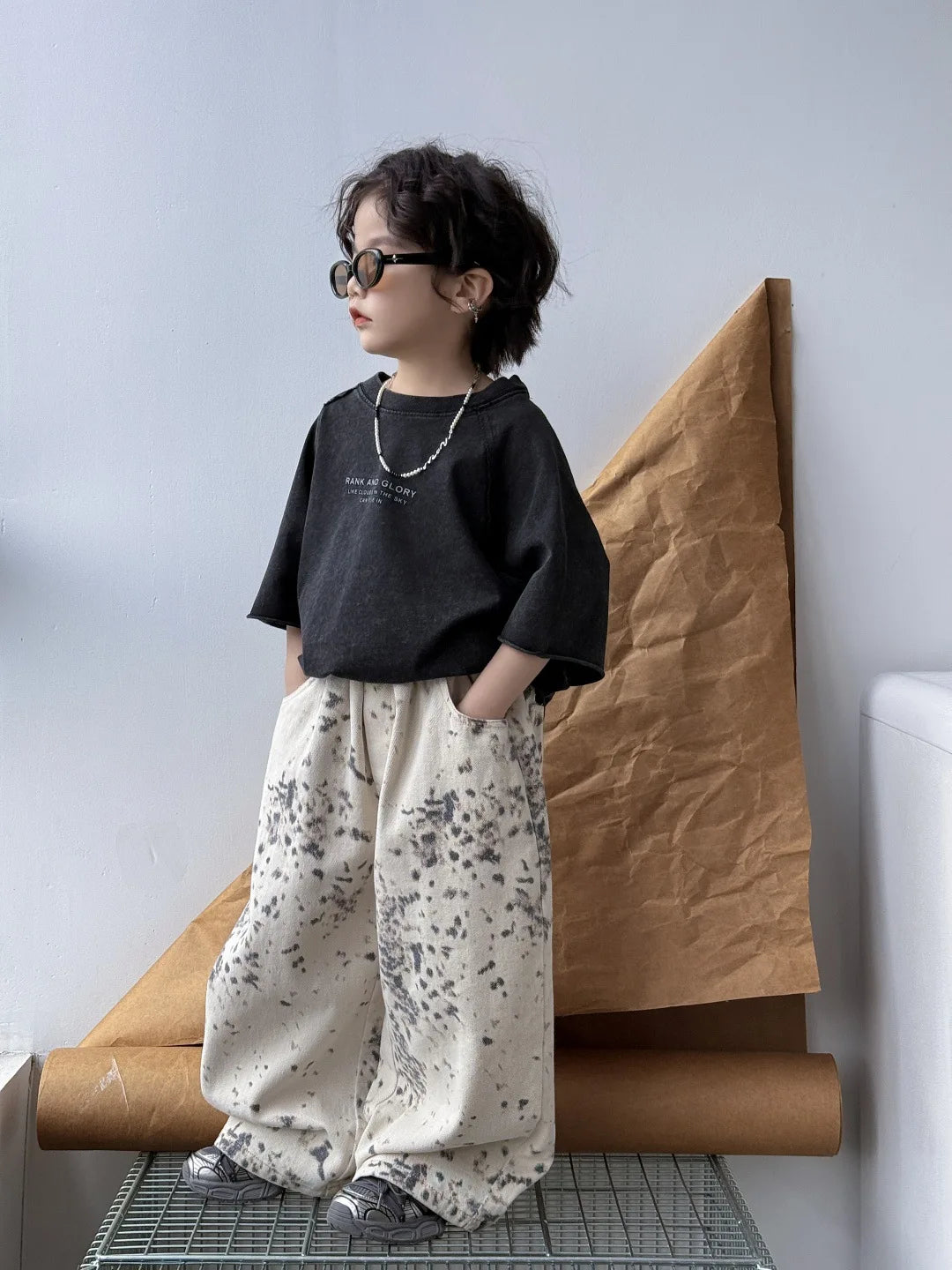 2025 leopard print straight leg pants