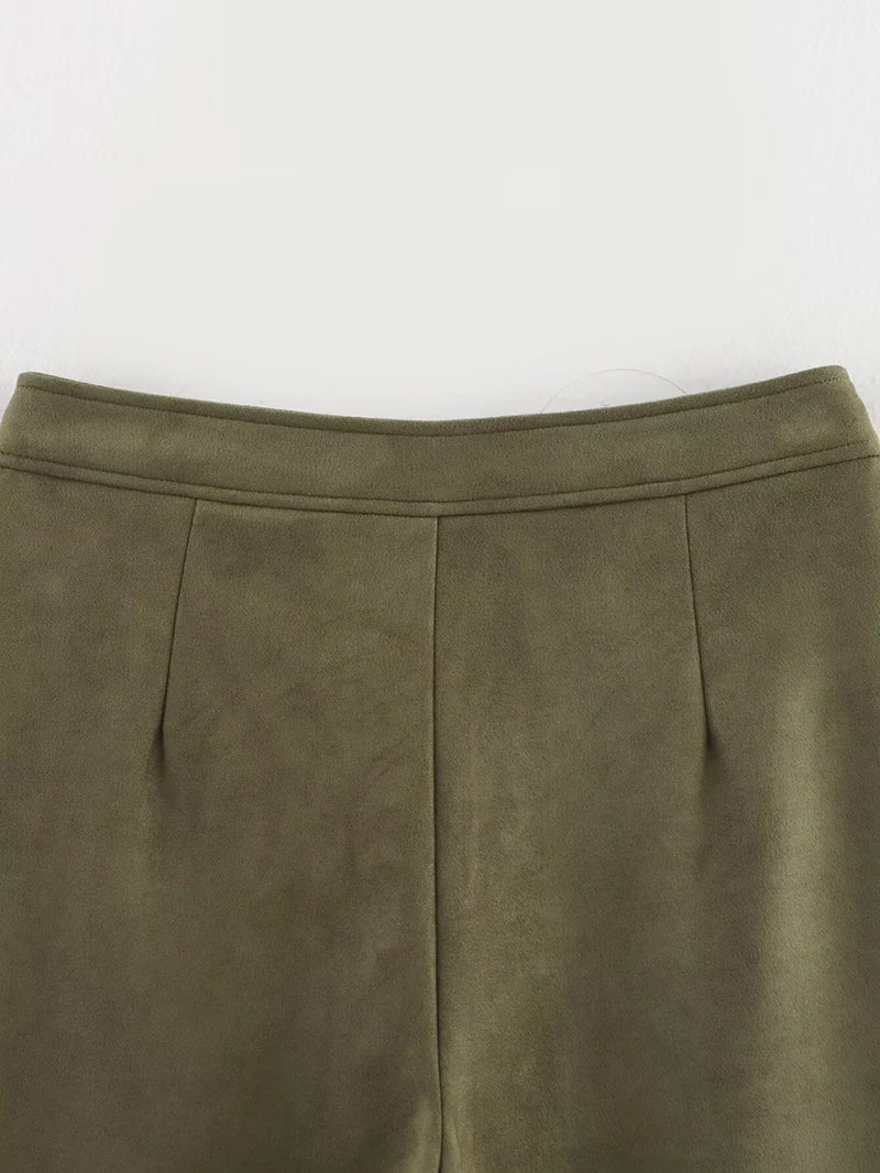 Women High waisted Casual Shorts set