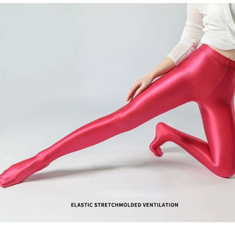 Summer Glossy Satin Leggings